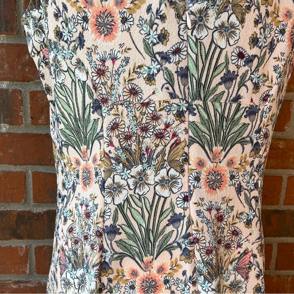 LC Lauren Conrad Sleeveless Peter Pan Collar Floral Dress, Women's Size 12 - Picture 11 of 11
